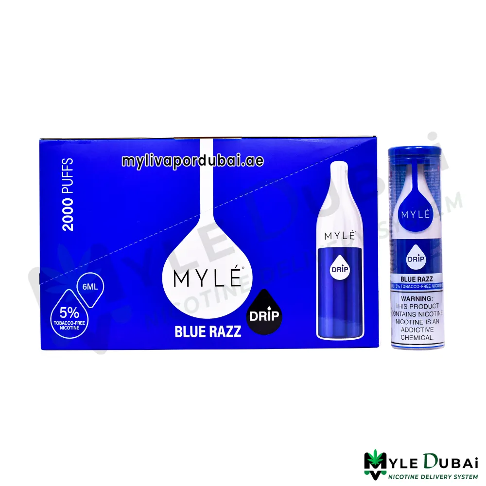 Myle Drip Blue Razz Disposable Device