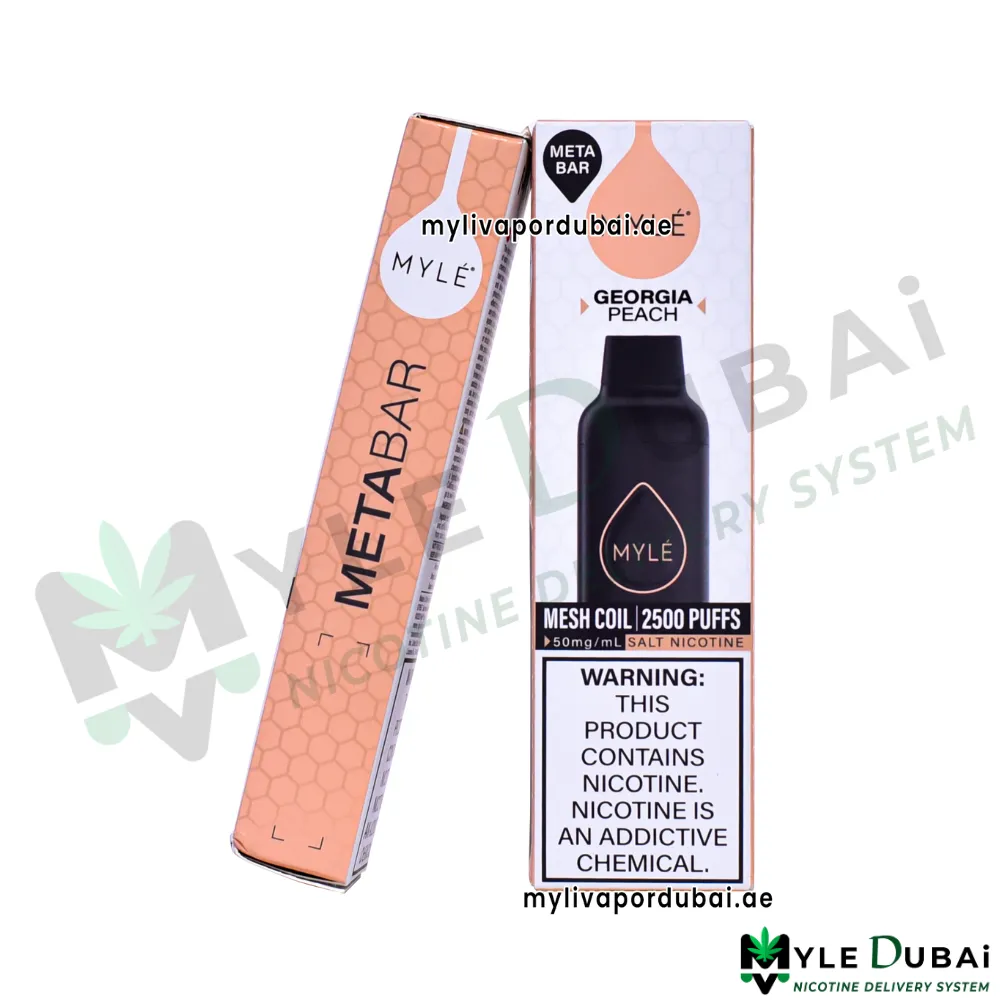 Myle Meta Bar Georgia Peach Disposable Device