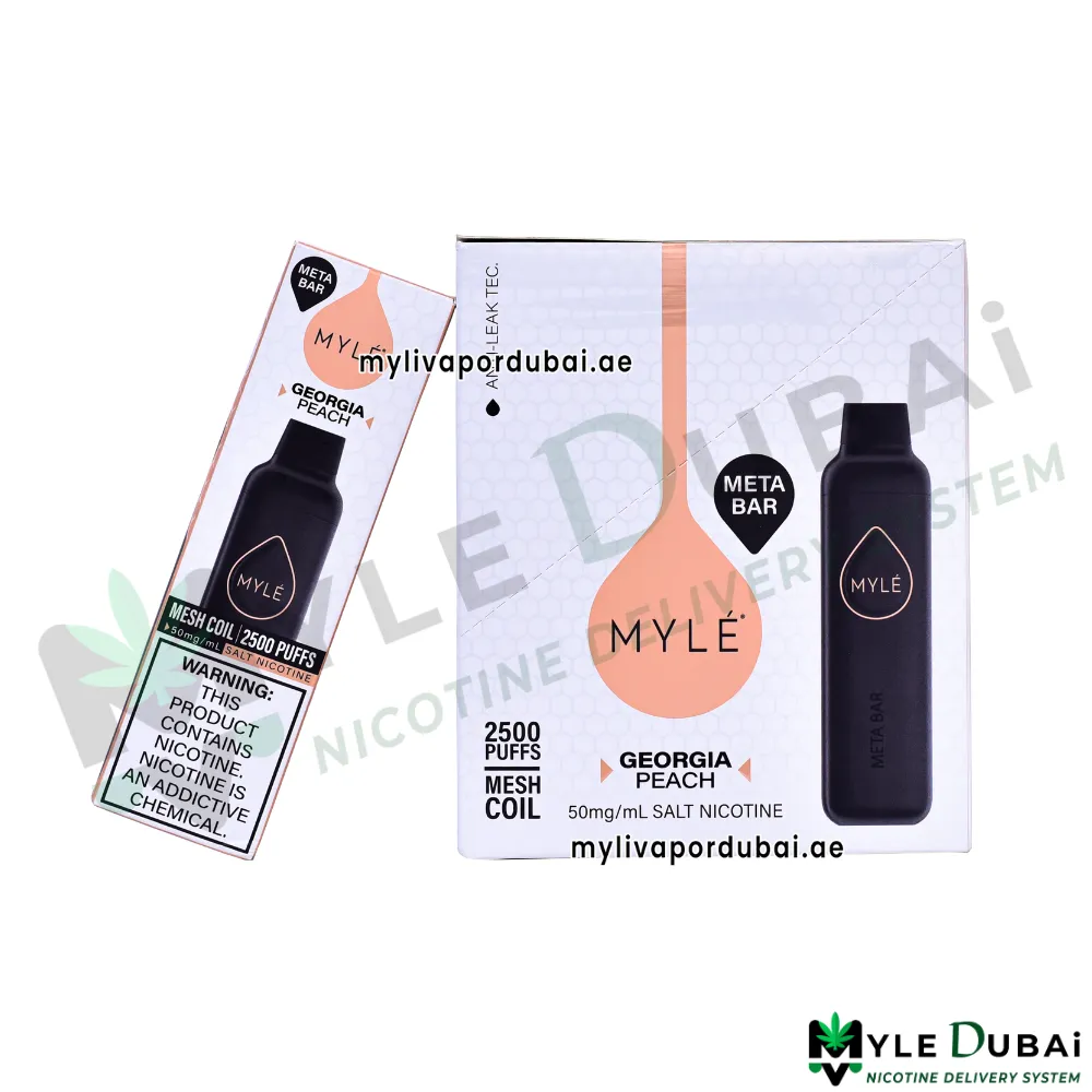 Myle Meta Bar Georgia Peach Disposable Device