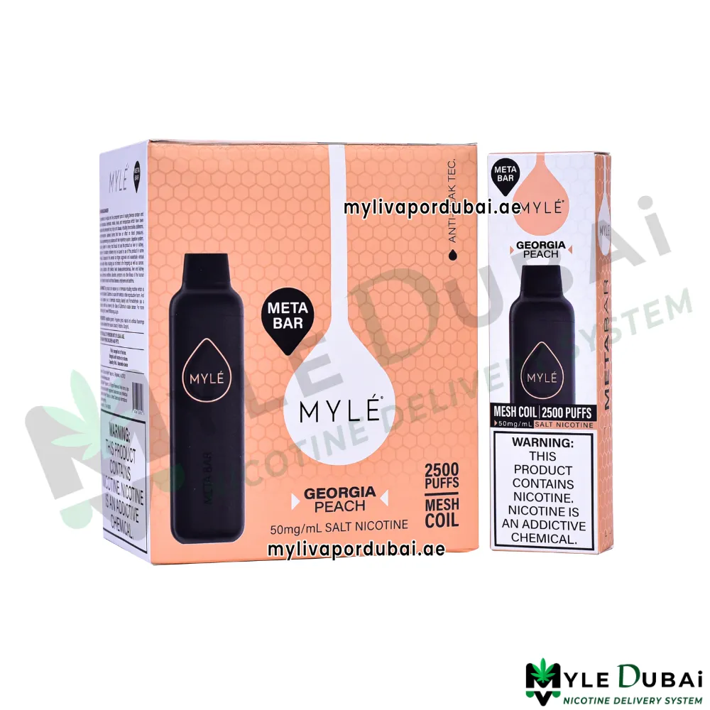 Myle Meta Bar Georgia Peach Disposable Device