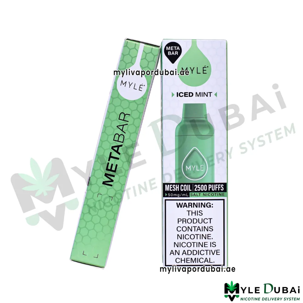 Myle Meta Bar Iced Mint Disposable Device