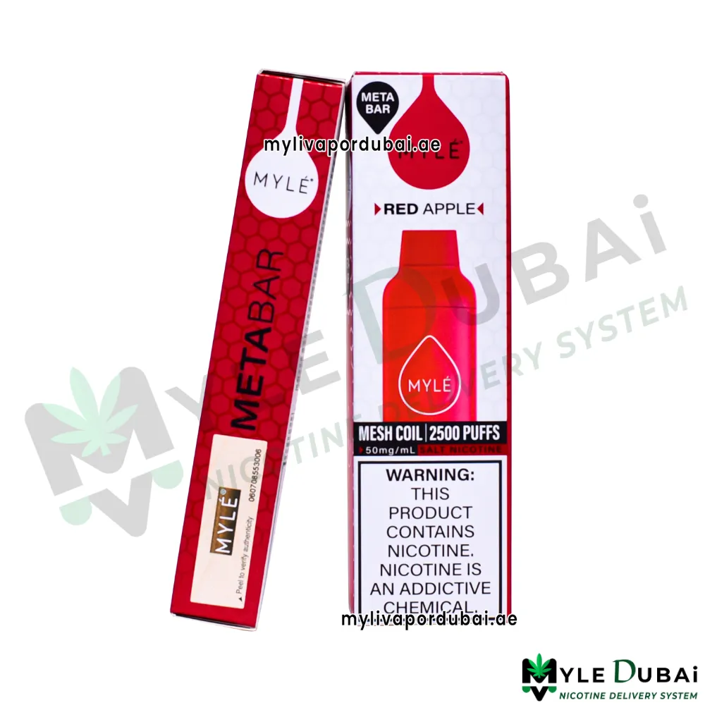 Myle Meta Bar Red Apple Disposable Device