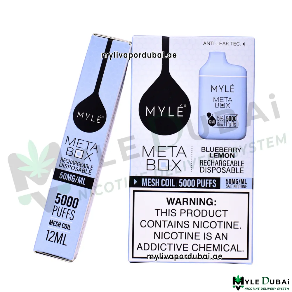 Myle Meta Box Blueberry Lemon Disposable Device