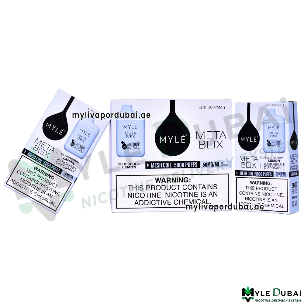 Myle Meta Box Blueberry Lemon Disposable Device