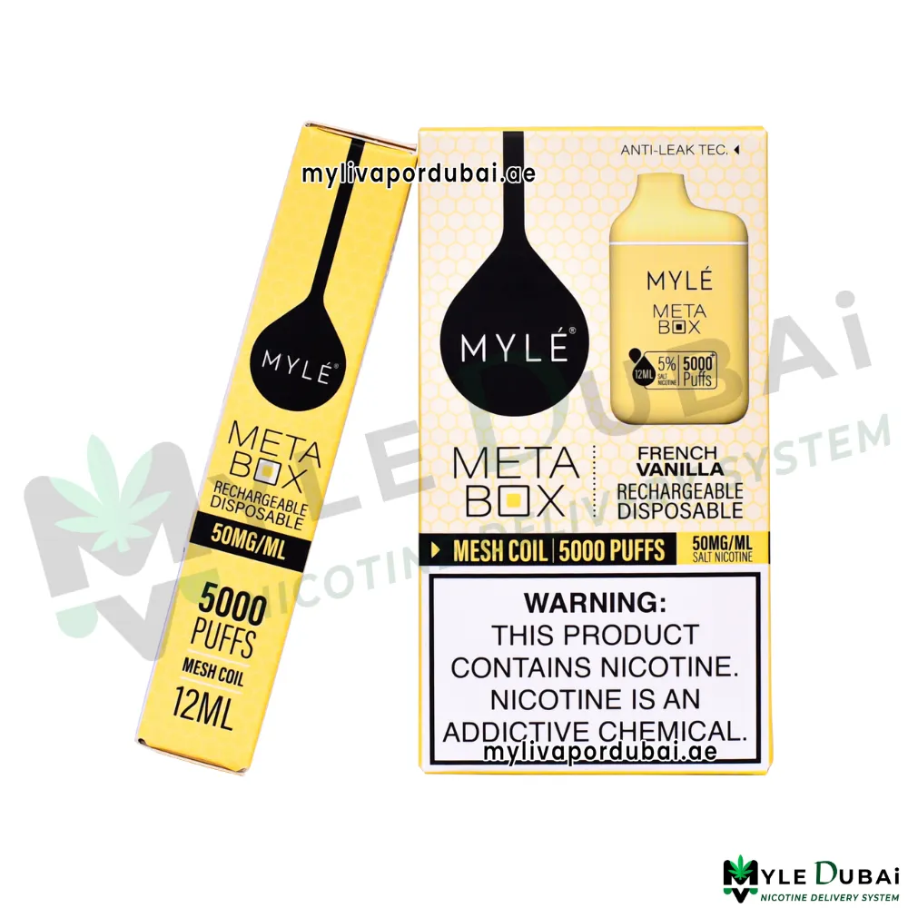 Myle Meta Box French Vanilla Disposable Device