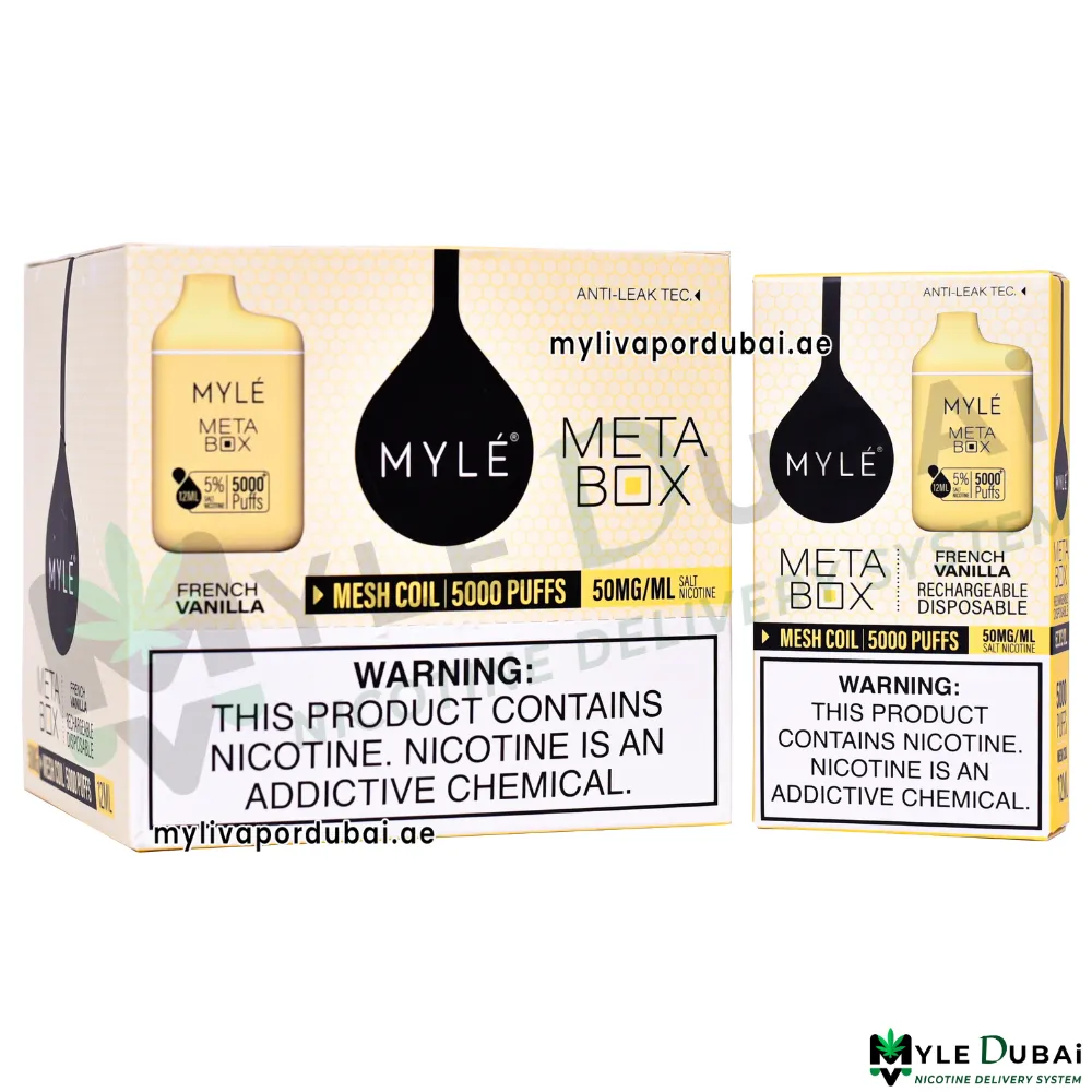 Myle Meta Box French Vanilla Disposable Device