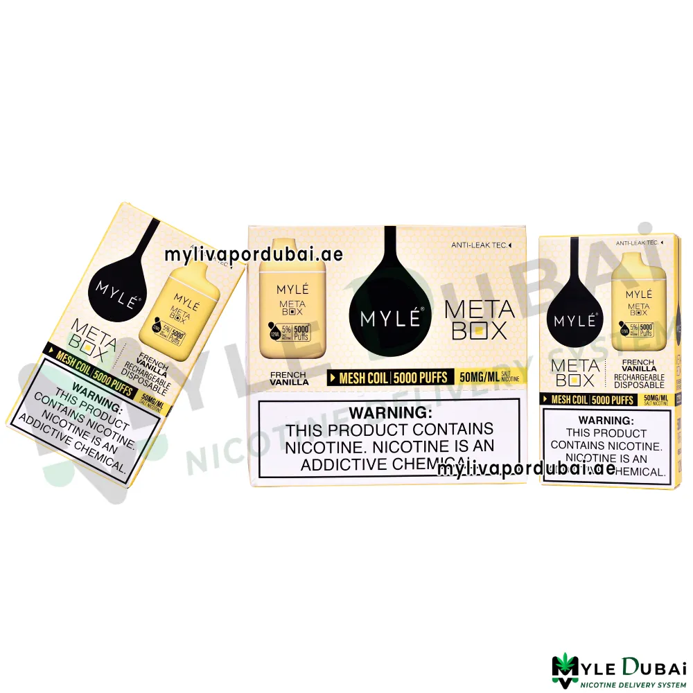 Myle Meta Box French Vanilla Disposable Device