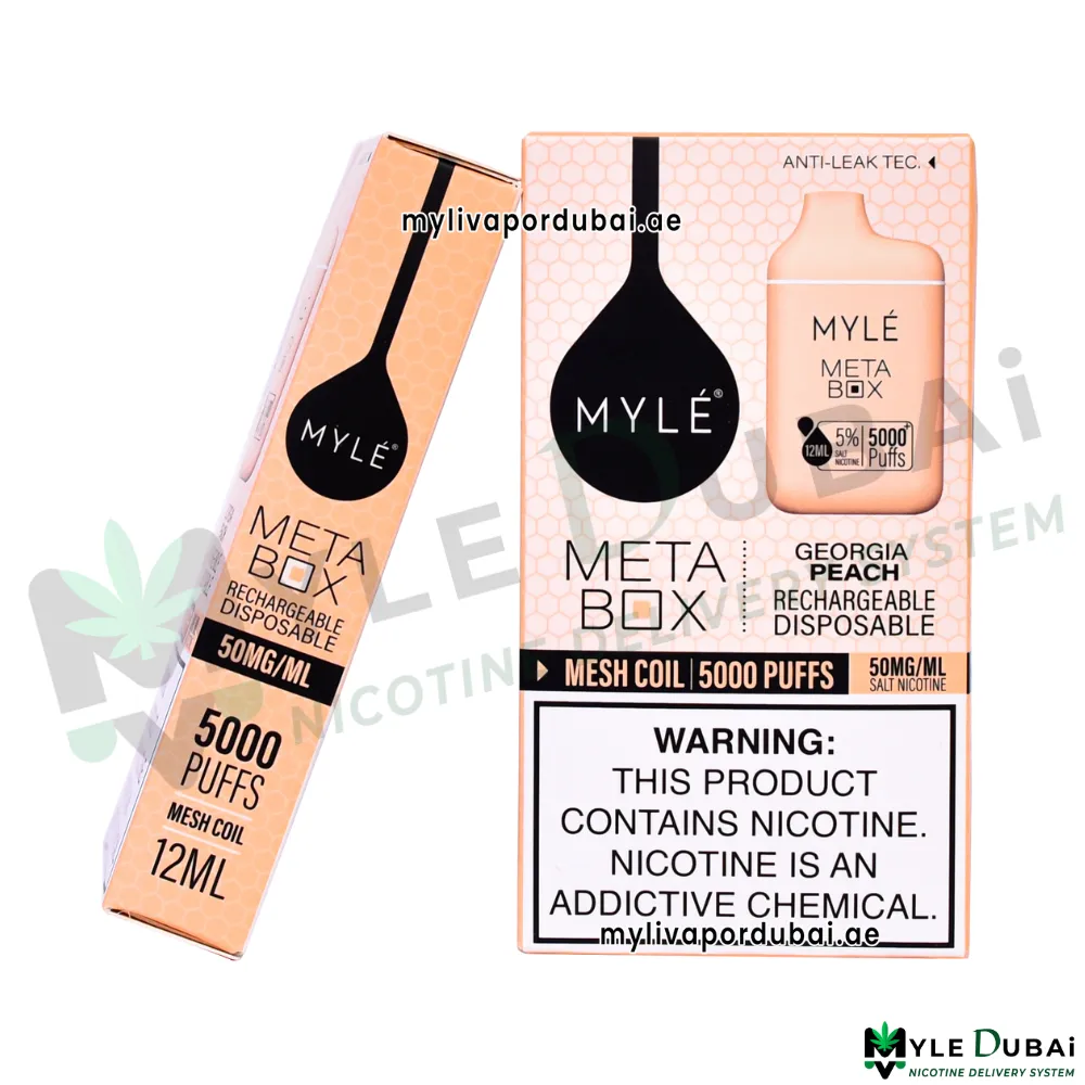 Myle Meta Box Georgia Peach Disposable Device