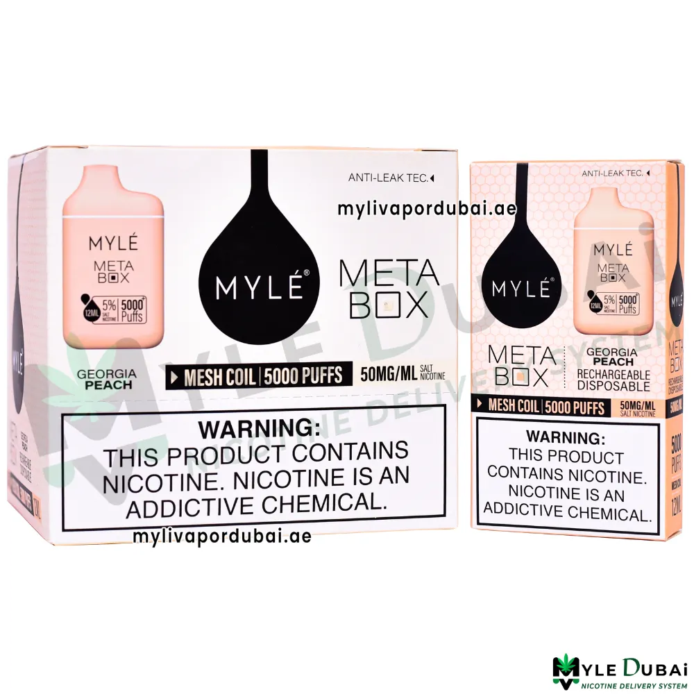 Myle Meta Box Georgia Peach Disposable Device