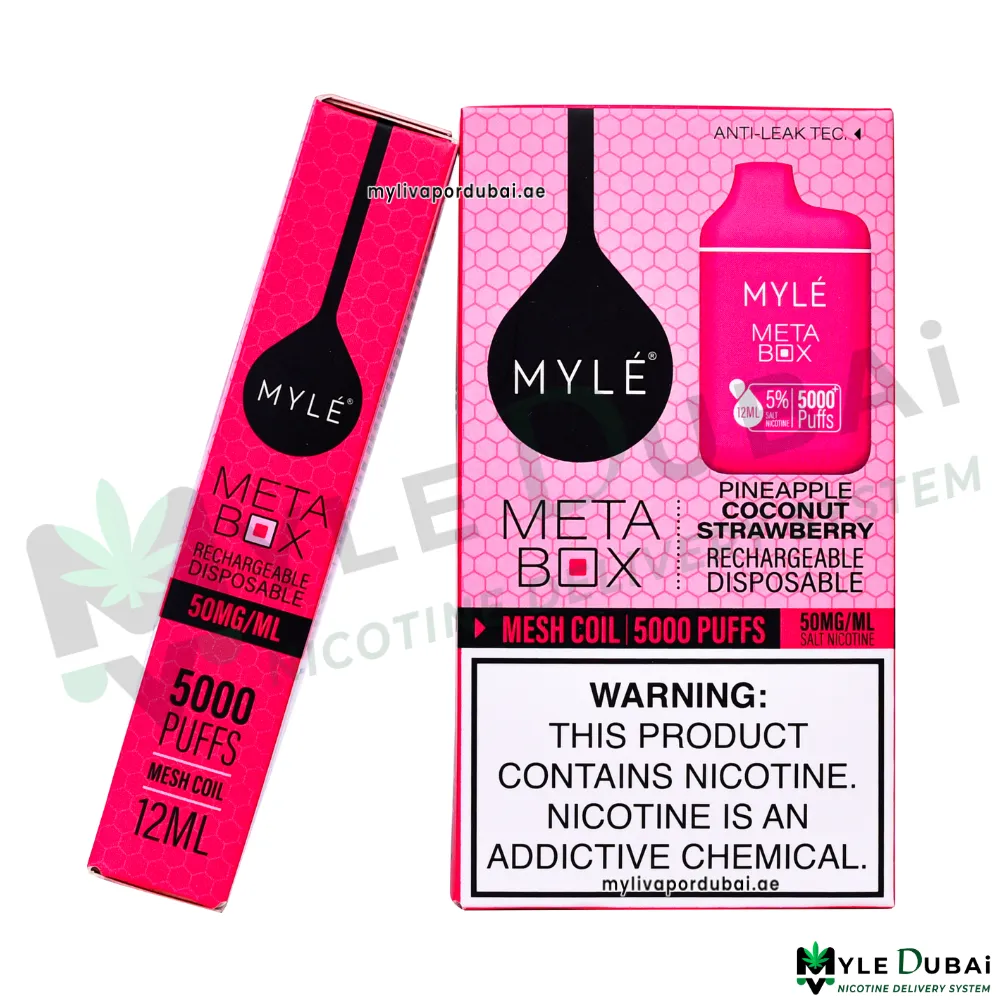 Myle Meta Box Pineapple Coconut Strawberry Disposable Device