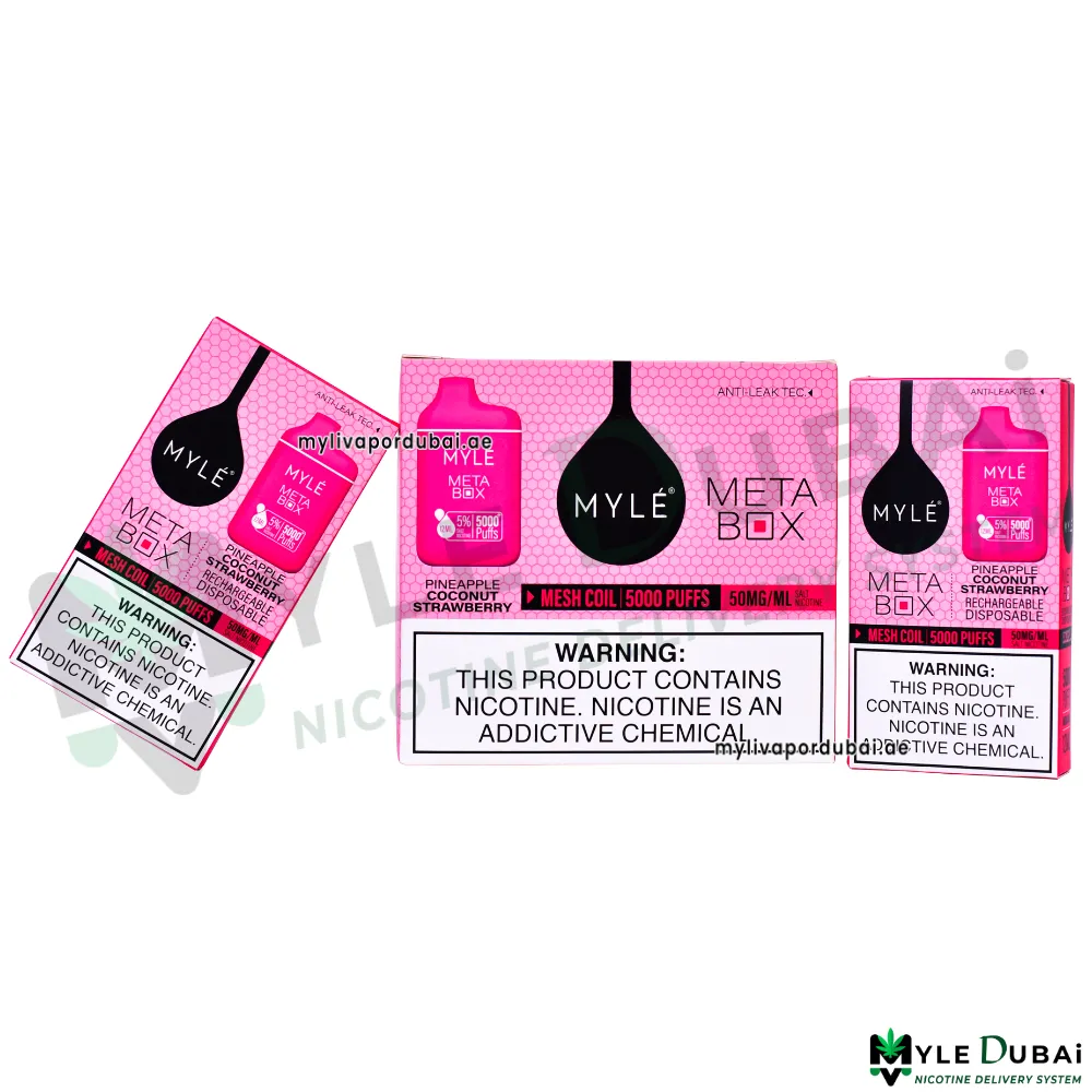 Myle Meta Box Pineapple Coconut Strawberry Disposable Device
