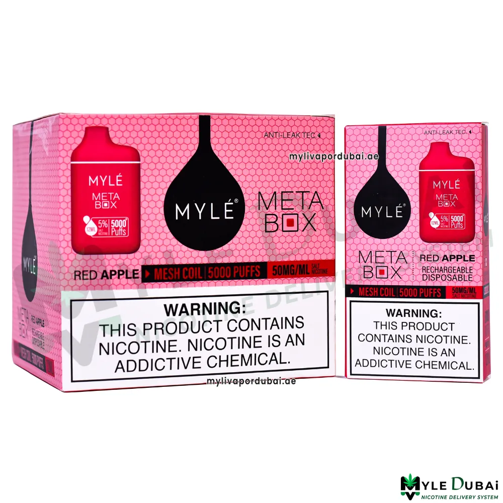 Myle Meta Box Red Apple 20MG Disposable Device
