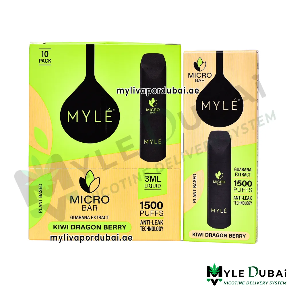 Myle Micro Bar Kiwi Dragon Berry Plant Based Device