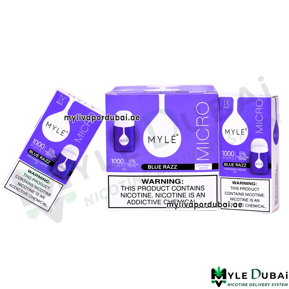 Myle Micro Blue Razz Disposable Device