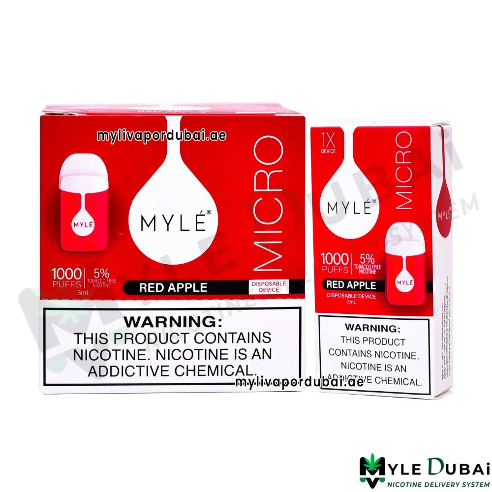 Myle Micro Red Apple Disposable Device