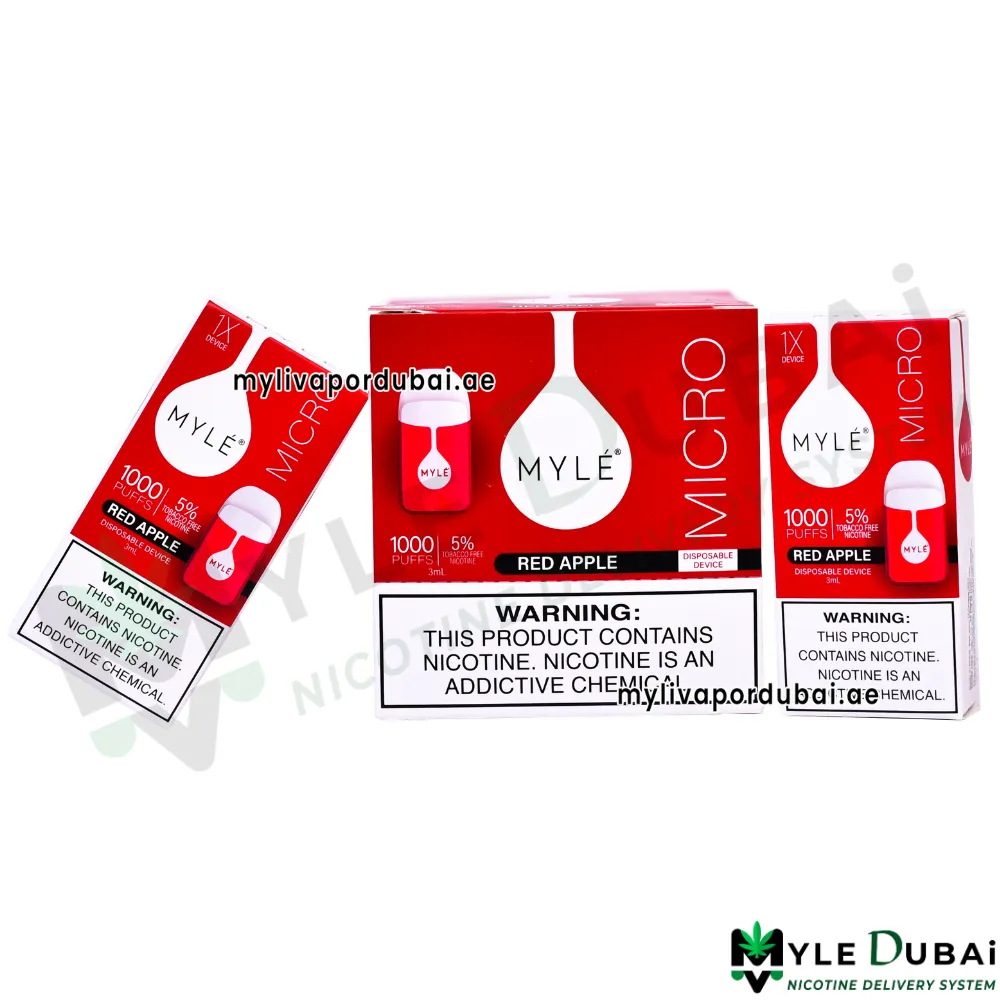 Myle Micro Red Apple Disposable Device