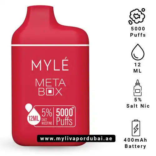 Myle Meta Box Red Apple Disposable Device