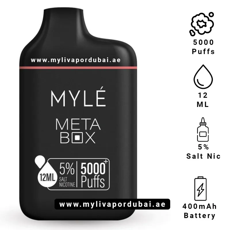 Myle Meta Box Strawberry Colada Disposable Device